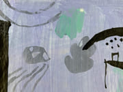 Pierre Mabille - Oeuvre originale sur papier journal. Technique mixte (encre, guache). Signée et datée au crayon par l'artiste. par Pierre MABILLE - Image 5