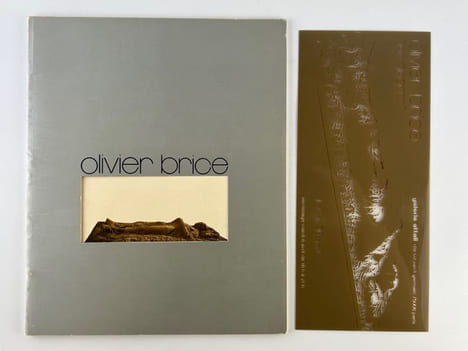 Olivier Brice "les gisants". Catalogue d'expostion, Galerie Attali, avril 1976. Joint le carton d'invitation imprimé sur rodhoïd.. Olivier BRICE. ...