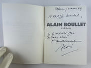 Alain Boullet Sculptures. Catalogue d'exposition du 29 octobre au 18 décembre 1988. ENVOI AUTOGRAPHE SIGNE de l'artiste.  par Alain BOULLET. Texte R. Guiny.  - Image 2