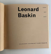 Leonard Baskin. Sculptures, dessins, gravures. Catalogue d'exposition, 15 novembre 15 décembre 1961 par Peter et Talia Selz - Image 3