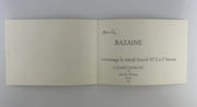 JEAN BAZAINE. Carton d'invitation au vernissage de l'exposition BAZAINE à la Galerie MAEGHT le mardi 11 avril 1972. Impression lithographique.  par Jean BAZAINE - Image 2