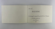 JEAN BAZAINE. Carton d'invitation au vernissage de l'exposition BAZAINE &agrave; la Galerie MAEGHT le mardi 11 avril 1972. Impression lithographique. . Jean ...