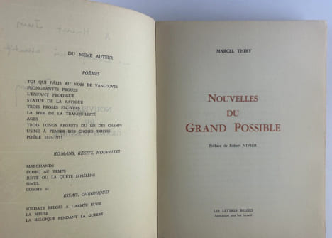 Nouvelles du Grand Possible : Distances - Je vinedrai comme un voleur - Le Concerto pour Anne Queur - La Pièce dans la Pièce. Préface de Robert ...