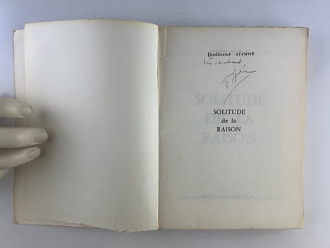 Solitude de la raison. Couverture de Hans Bellmer. . Ferdinand ALQUIE