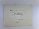GALERIE LE POINT CARDINAL. Choix de quelques-unes des oeuvres de Henri Michaux (Arrachements) , Viseux (Sculptures r&eacute;centes) , Louis Pons (Dessins &agrave;. ...