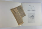 Hommage &agrave; Hans Bellmer. Galerie Fran&ccedil;ois Petit, Paris, 26 novembre 1975-26 f&eacute;vrier 1976.. Hans BELLMER - Jean BRUN (texte) 