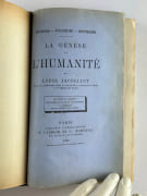 Réunion des 15 premières oeuvres de Louis Jacolliot, certaines en édition originale : 1 La Bible dans l'Inde, ou la Vie de Iezeus Christna, nouvelle édition, 1881. 2 Les Fils de Dieu, nouvelle édition. 3 Christna et le Christ - Lingam - Nara - Spritus sanctus - Phallus - Priape - Le cygne de Léda - La colombe de Marie. 4 Histoire des Vierges. Les Peuples et les continents disparus, 1879. 5 La Genèse de l'Humanité, 1876 (EO). 6  Fétichisme, polythéisme, monothéisme. La genèse de l'humanité. La terre et l'homme - Traditions indoues et chaldéennes - La légende de la Genèse dans l'Inde, 1879. 7 Le Spiritisme dans le monde. L'initiation et les sciences occultes dans l’Inde et chez tous les peuples de l’Antiquité, 1879. 8 Les Traditions indo-asiatiques, 1876 (EO). 9 Les Traditions indo-européennes et africaines, 1876 (EO). 10 Le Pariah dans l'Humanité, 1876 (EO). 11 Les Législateurs religieux : Manou, Moïse, Mahomet, 1876 (EO). 12  La Femme dans l'Inde. La femme aux temps védiques, aux temps brahmaniques et dans l'Inde de la décadence, 1877 (EO). 13 Rois, prêtres et castes, 1877 (EO). 14 Les Législateurs religieux : Manou, Moïse, Mahomet. Traditions religieuses comparées avec commentaire, 1880. 15 L'Olympe brahmanique. La mythologie de Manou, 1881 (EO).  par Louis JACOLLIOT - Image 10