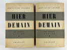 Hier... Demain. Service de l'homme. Tomes 1& 2.. Vincent AURIOL