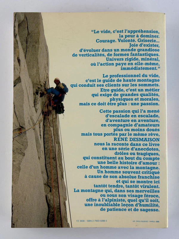 René Desmaison - Professionnel du vide. Envoi autographe signé au journ ...