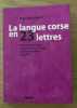 La Langue Corse En 23 Lettres. Gaggioli Ghjaseppiu