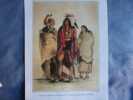 Planche couleur 1979 d apres gravure Nathaniel CURRIER NORTH AMERICAN INDIANS OSAGE IROQUOIS PAWNEE. 
