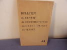 Bulletin du centre de documentation du grand orient de france n° 44. 