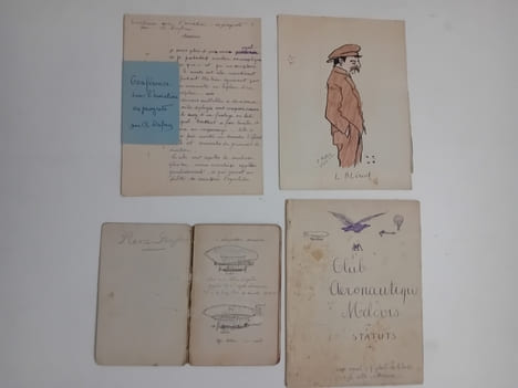 Archives manuscrites, René DUFOUR AVIATION à Meaux. Photos de René DUFOUR au Meeting d'Aix les Bains.. DUFOUR René