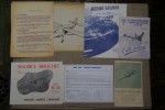 AVIONS LEGERS: Avion LEGRAND SIMON L.S.60: descriptif (5 pages dactylographiées 3 dessins). MORANE-SAULNIER MS 880 Rallye: dépliant 4 pages?, 4 ...