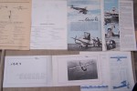 AVIONS LEGERS, D'ECIOLE, DE TOURISME: L'avion TREBUCHIEN Sport Type XI: Dépliant 4 pages, plan trois-vues. L'Avion VOLLAND Typer V-10: Dépliant 4 ...