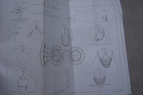 AEROSTATION: Edmond MAREY-MONGE: Etudes sur l'aérostation, Bachelier, 1847: Contient les planches I, II, III, V, VI, VII, IX. Manquent les planches ...