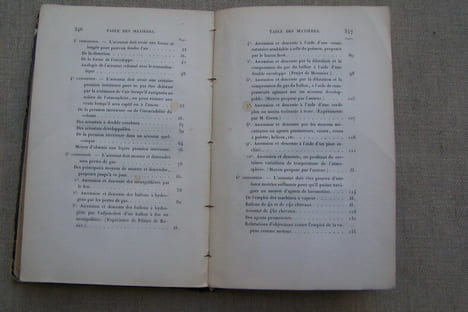AEROSTATION: Edmond MAREY-MONGE: Etudes sur l'aérostation, Bachelier, 1847: Contient les planches I, II, III, V, VI, VII, IX. Manquent les planches ...