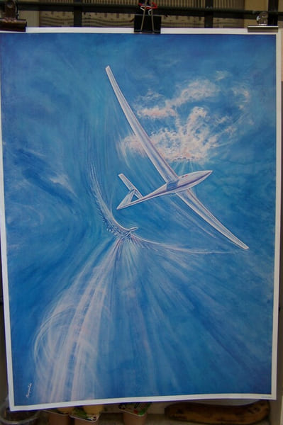 Affiche vol &agrave; voile.. CRISPOLDI Jean-Charles