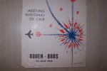 AFFICHE: Meering National de l'Air ROEN - BOOS 24 Juin 1962.. PISSARRO Hugues et Yvon