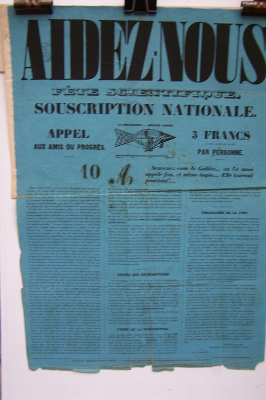 Fête scientifique(CHAMP DE MARS) Souscription nationale. LA RENAISSANCE - APPAREIL AERIEN.. SANSON père et fils