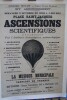 ASCENSIONS SCIENTIFIQUES organisées par l'Académie d'aérostation météorologique Dimanche 8 Octobre, Place Saint-Jacques, XIVe arrondissement de ...