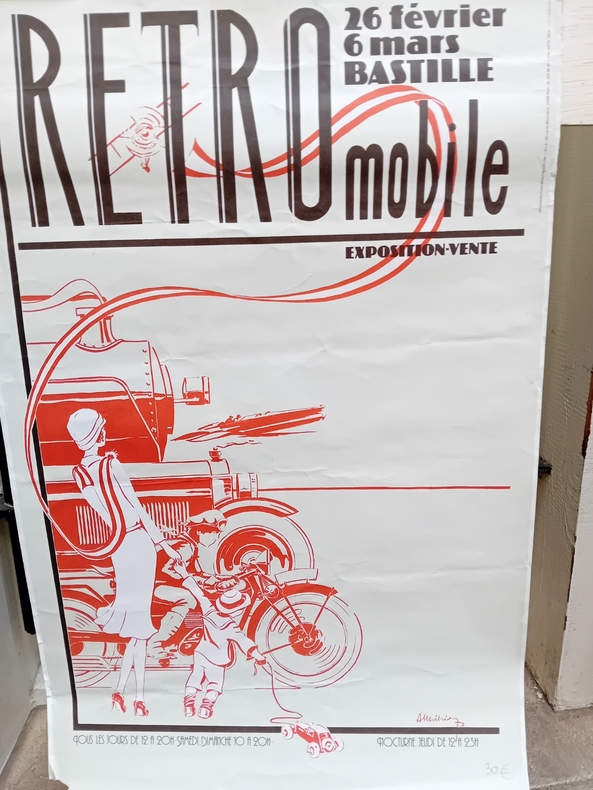 Affiches RETROMOBILE Bastille, Porte de Versailles.. 
