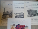 L. PECARD NEVERS. Batteuses perfectionnées combinées 1900. Locomotives laboureuses N°12 modèle 1929-1930. Matériels de battages et de labourages à ...