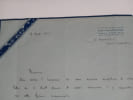 Lettre autographe &agrave; en-t&ecirc;te AIR BLEU, 6 boul. des Capucines, LE BOURGET Service Exploitation, dat&eacute;e du 17 Ao&ucirc;t 1935, sign&eacute;e Didier DAURAT. DAURAT ...