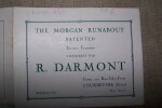 Cyclecar Darmont: The MORGAN RUNABOUT patented Licence Française construit par R. DARMONT. (vers 1920).Usine: 27 rue Jules-Ferry à Courbevoie.. 