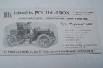 Automobiles FOUILLARON 1905: Type "Populaire", Coupé à conduite de l'intérieur.. 