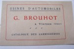 Catalogue des carrosseries G. BROUHOT à Vierzon.. 