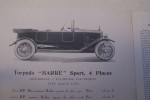 Automobiles Barré à Niort. Barré & Lamberthon, successeurs. Sport 4 places, conduite intérieure, torpedo, torpedo-camionnette.. 