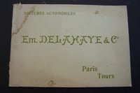Voitures Automobiles avec moteur à pétrole. Em. DELAHAYE & Cie. 1899. Paris, Rue du Banquier. Tours, Rue du Gazomètre.