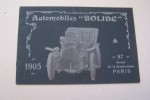 Automobiles "BOLIDE" 1905. Les succès de la marque "BOLIDE" 1895-1905. Type 8N à moteur 8 chevaux monocylindrique, Type O à moteur "BOLIDE" 10 ...