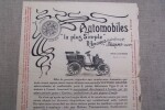 Automobiles "la plus simple" R. LEGROS constructeur à Fécamp 1902.. 