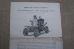 Société des voitures automobiles des Etablissements DECAUVILLE Ainé, 13 Boulevard Malesherbes, Paris. 1898.. 