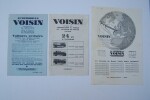 AUTOMOBILES VOISIN construites par la Société des Aéroplanes G. VOISIN, Catalogue 42 pages (couverture usagée avec manque de papier sur 2x2 cm.), Imp. ...