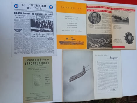 VIEUX PAPIERS AERONAUTIQUES: LE GRAND CIRQUE Scénario Programme. Société des aéroplanes G. VOISIN: Bon de 500 francs au porteur, 1928. L'AVIATION ET ...