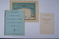 VIEUX PAPIERS AVIATION: RADIGUET & MASSIOT: Modèles de moteurs en réduction: Moteur rotatif type Gnome. Fernand LABANHIE: Aéroplane de démonstration B.L., 1908. S.I.M.B. Avion de vitesse A. BERNARD. Action HYDROGLISSEURS "DE LAMBERT" 1920. Bon au porteur Aéroplanes G. VOISIN, 1928. SUD-AVIATION: Filiales, Moyens tecgniques, Caravelle, Alouette II et III. Antonio HENRIQUE DA JUSTA: Navegaçäo Aérea, 1966. Brevet Elémentaire de Sports Aériens, 1948.
