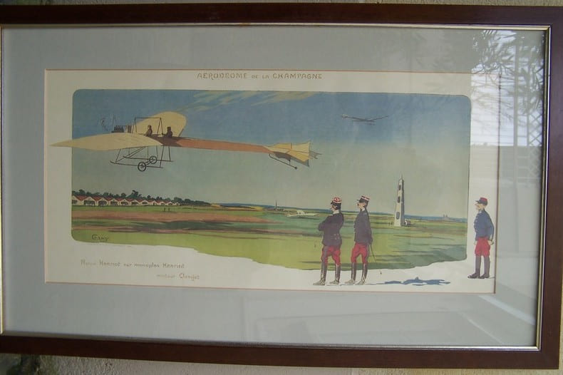 A&eacute;rodrome de la Champagne: Marcel HANRIOT sur monoplan Hanriot.. GAMY (Marguerite MONTAUT)