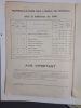 Tableaux de la marche des trains des Chemins de Fer Alg&eacute;riens, Exploitation P.L.M. Service &agrave; partir du 1er Juin 1934.. 