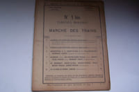 Tableaux horaires de la marche des trains N°1 bis du Chemin de Fer du Nord. Service du 15 Mai 1936 au 21 Mai 1937.