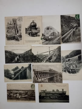 Cartes postales anciennes: CHEMIN DE FER, TRAIN, TRAMWAY, GARE, LOCOMOTIVE, WAGON, VIADUCS, OUVRAGES D'ART, etc.... undefined