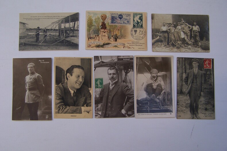 Cartes postales AEROSTATION, AVIATION, AVIATEURS. 