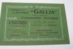 Voitures électriques "GALLIA" de la Société Française d'Automobiles Electriques, 17 rue Jean Goujon à Paris. 1902.. 