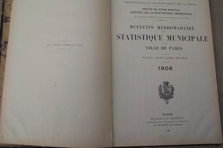 Bulletin hebdomadaire de statistique municipale de la Ville de Paris. Vingt-septième année: 1906.