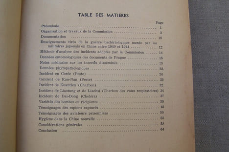 Rapport de la Commission scientifique internationale chargee d'examiner les faits concernant la guerre bactériologique en Corée et en Chine (Avec ...