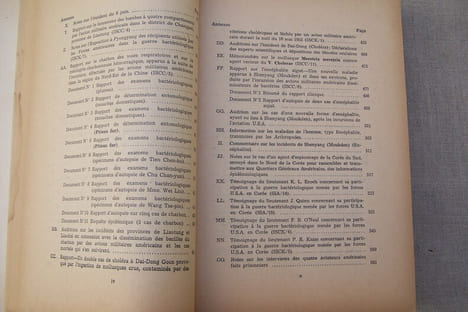 Rapport de la Commission scientifique internationale chargee d'examiner les faits concernant la guerre bactériologique en Corée et en Chine (Avec ...