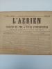 L'aérien. Organe du chemin de fer à voies superposées pour les capitales et leurs banlieues. 1ère année N° 1 Janvier 1886.. MAYEUR Hilaire-Auguste ...