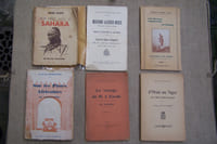 VOYAGE AUTOMOBILE NIGER SOUDAN ALGERIE SAHARA AFRIQUE: Paulo de HEMPTINNE: Sur les Pistes Africaines en automobile, Editions Jean Vromans, 1934. Henri LHOTE: Aux prises avec le Sahara, Les Oeuvres Françaises, 1943. Capitaine Léon LEHURAUX: Le voyage de M. J. Carde au Sahara (Janvier-Février 1932), Editions du Comité de l'Afrique Française, 1932. MISSIONS ALGERIE-NIGER (Novembre-Décembre 1926). Mission du département de Constantine. Carnet de Route et Rapports de M. Emile CHOLLET, Imprimerie Billiard, 1927. Raoul GUITTARD: d'Oran au Niger avec la Mission Commerciale Oranaise. Préface de M. G. BOUCHET, Editions Heintz, 1927. Une Mission commerciale au Soudan. Rapport de M. CORSO, Editions Heintz, 1929.